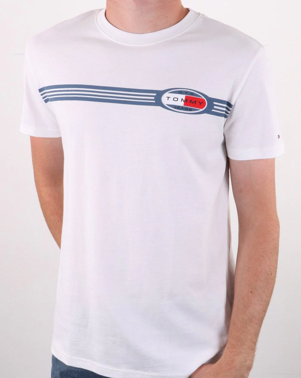 Tommy Jeans Lines Logo T-shirt White - Image 2