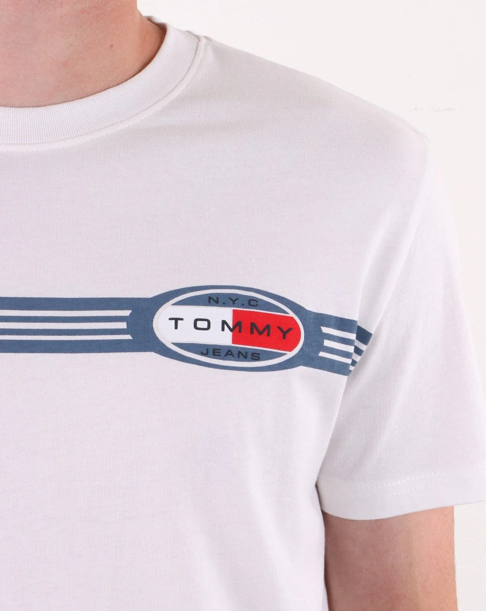 Tommy Jeans Lines Logo T-shirt White - Image 3