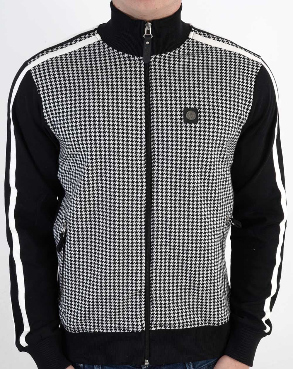 Trojan Mono Check Track Top Houndstooth