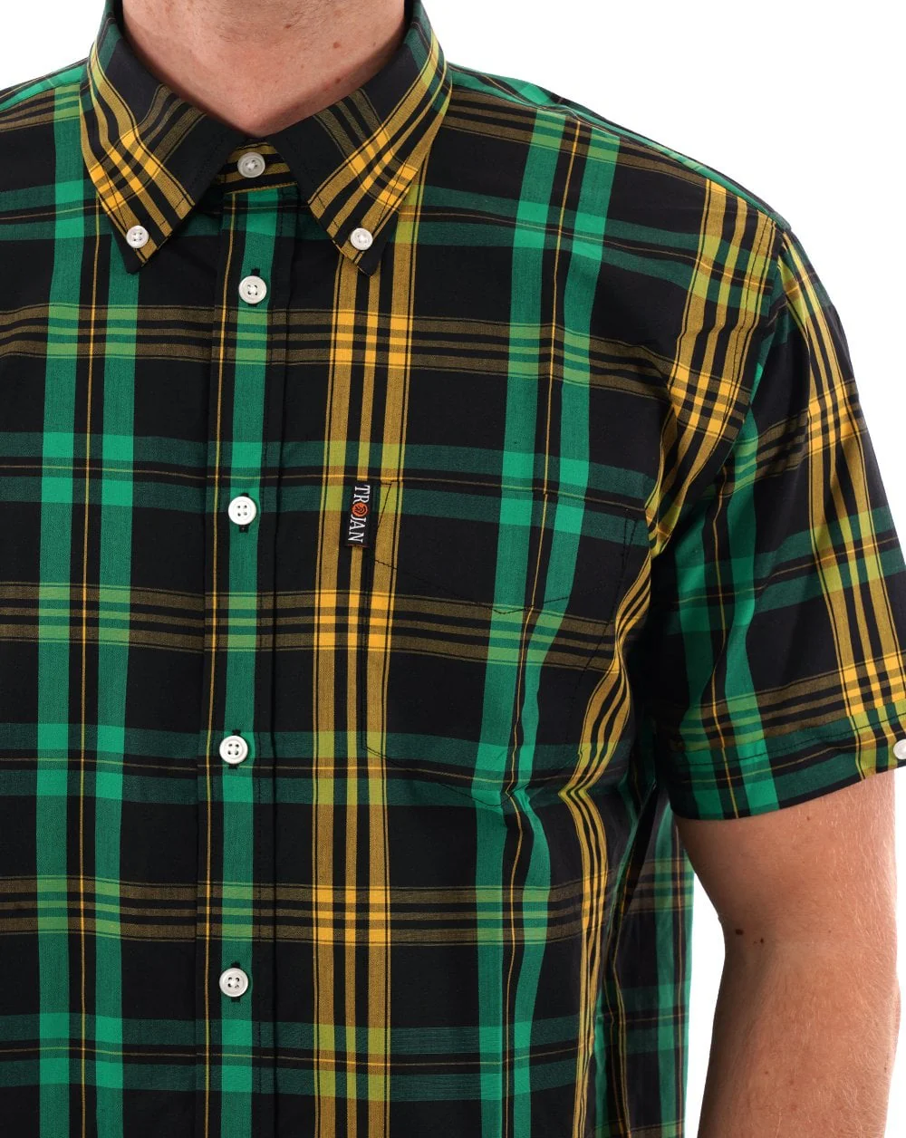 Trojan Windowpane Check Shirt Black - Image 2