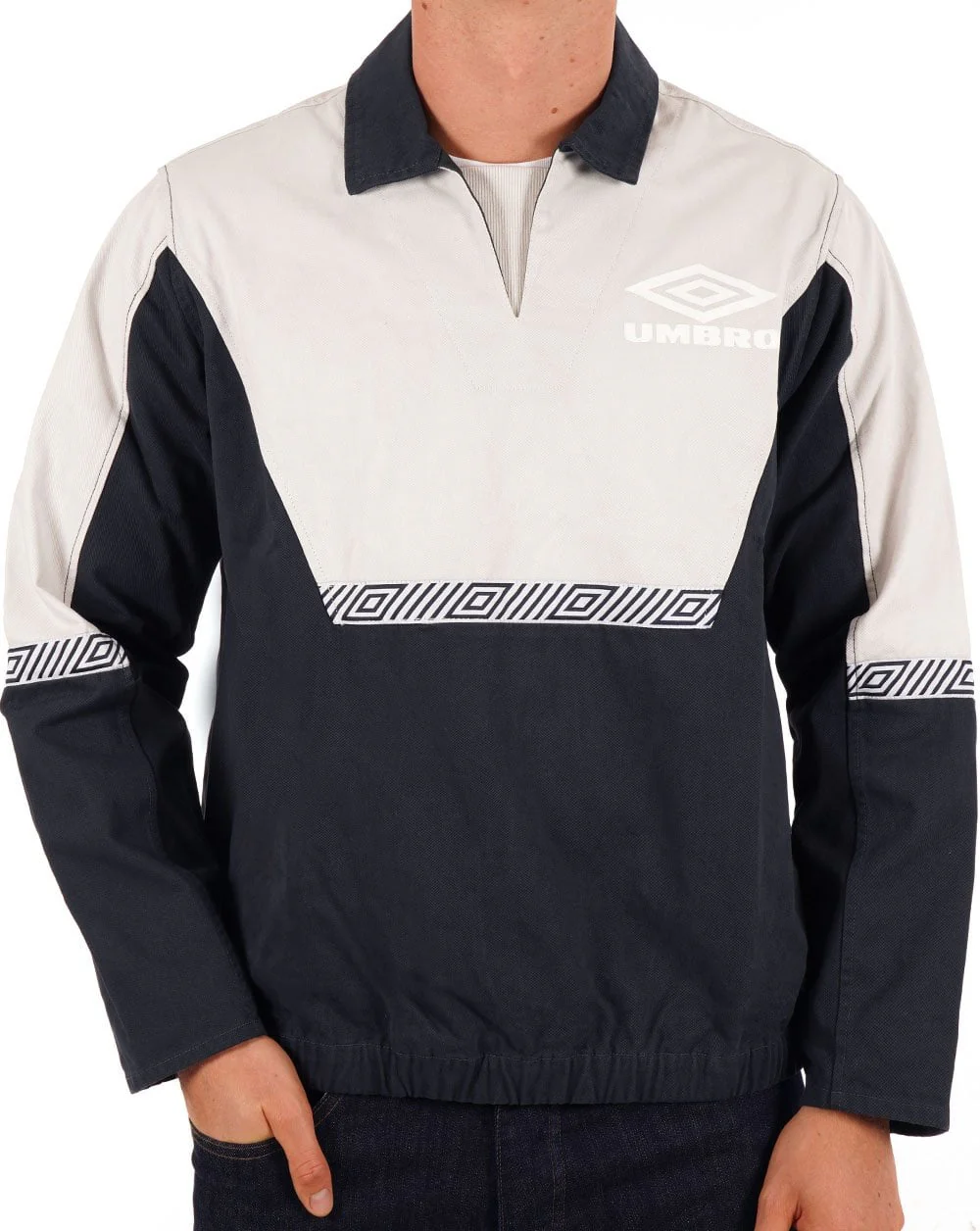 Umbro Drill Training Top Nimbus Cloud/Collegiate Blue