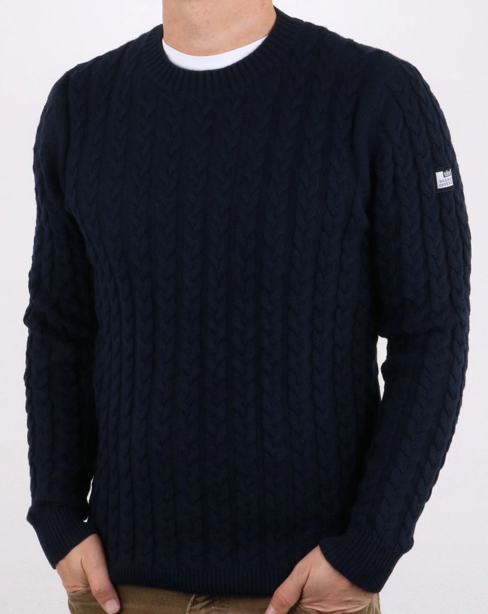 Weekend Offender Cable Jumper Navy