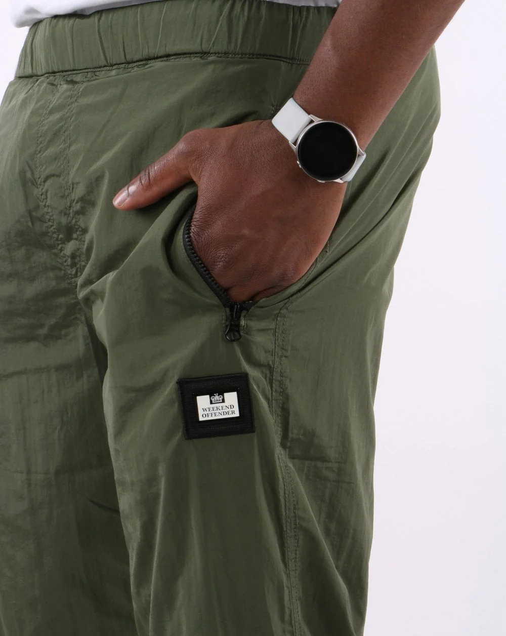 Weekend Offender Espinosa Track Pants Green Clay - Image 4