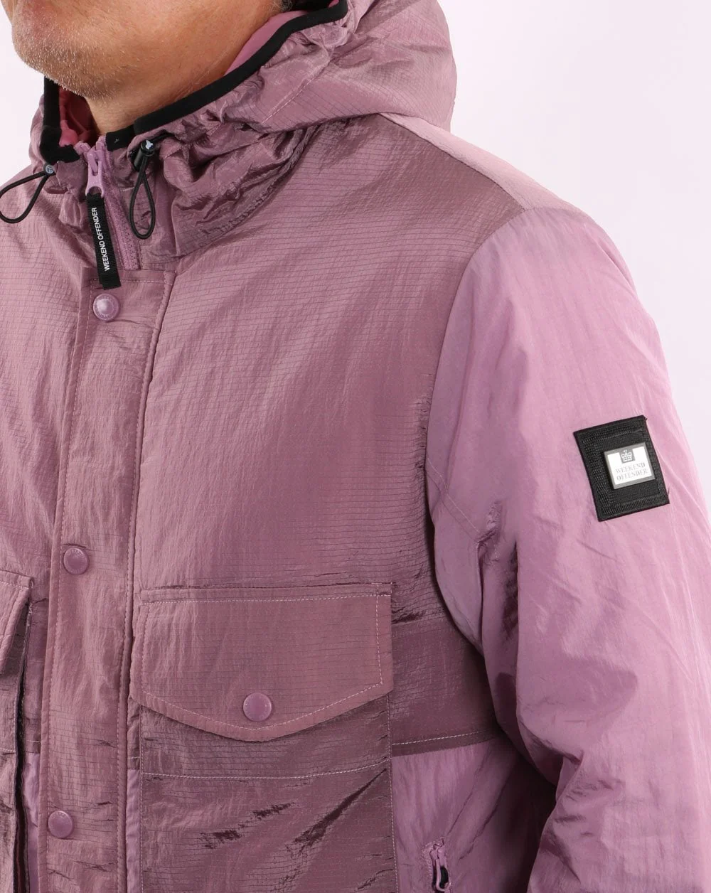 Weekend Offender Garbrndt Hooded Jacket Lilac Glow - Image 4