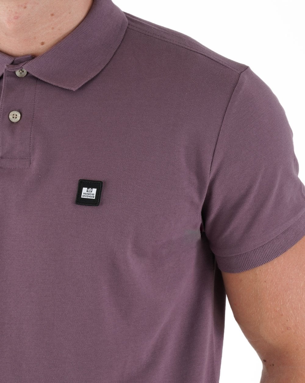 Weekend Offender Polo Shirt Dark Grape - Image 2