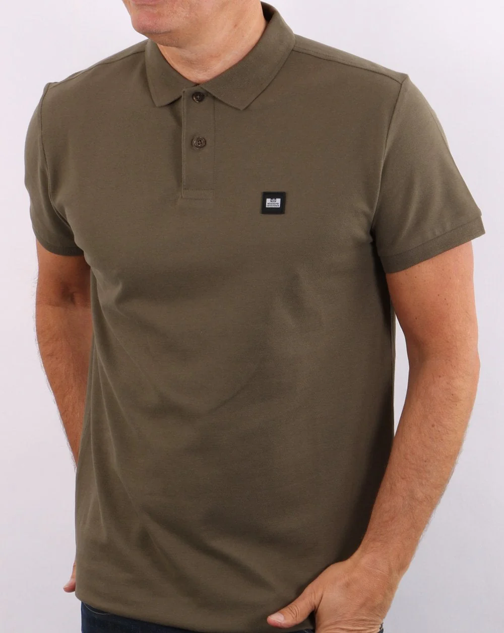 Weekend Offender Polo Shirt Dark Khaki - Image 4
