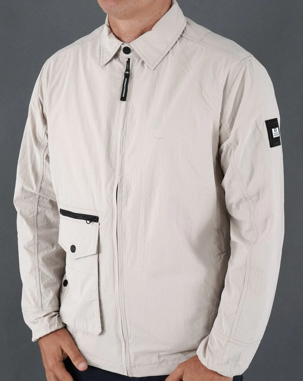 Weekend Offender Vinnie Overshirt Pumice - Image 2