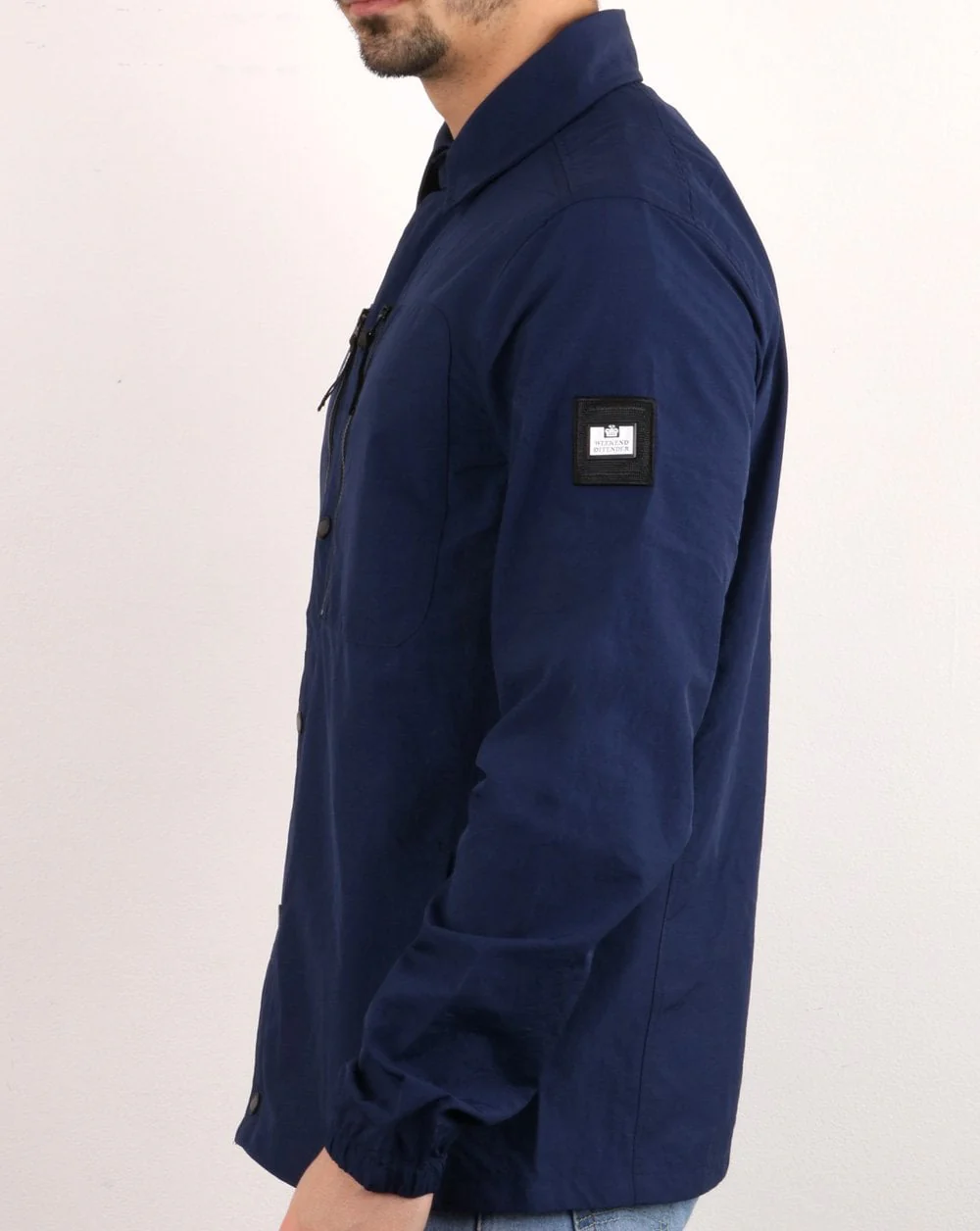 Weekend Offender Zip Pocket Overshirt Navy - Image 5